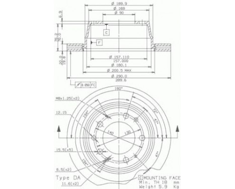 Brake Disc 09.5784.10 Brembo, Image 2