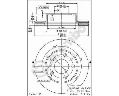 Brake Disc 09.5906.14 Brembo, Image 2