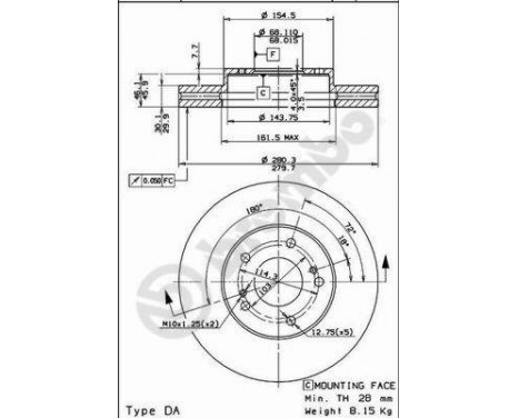 Brake Disc 09.5931.10 Brembo, Image 2