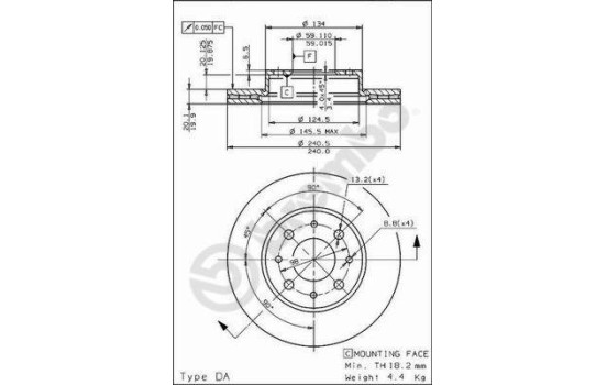 Brake Disc 09.6725.10 Brembo, Image 2