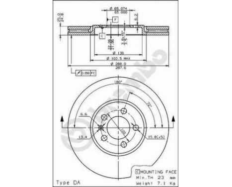 Brake Disc 09.6747.10 Brembo, Image 2