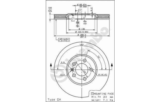 Brake Disc 09.6747.10 Brembo, Image 2