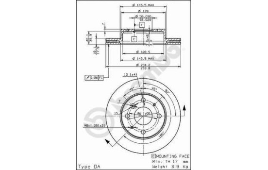 Brake Disc 09.6748.10 Brembo, Image 2