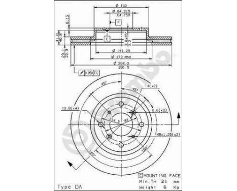 Brake Disc 09.6752.10 Brembo, Image 2