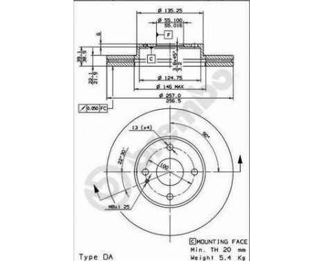 Brake Disc 09.6771.14 Brembo, Image 2