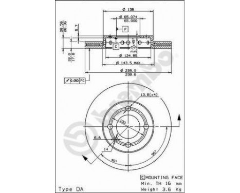 Brake Disc 09.6799.14 Brembo, Image 2