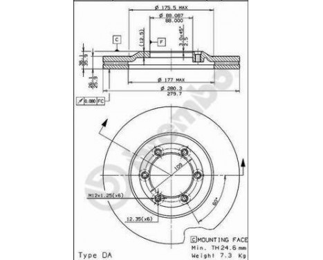 Brake Disc 09.6866.10 Brembo, Image 2