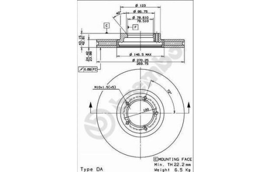 Brake Disc 09.6959.10 Brembo, Image 2