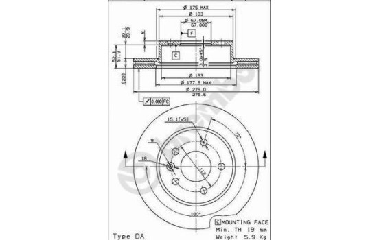Brake Disc 09.6983.10 Brembo, Image 2