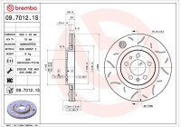 Brake disc 09.7012.1S Brembo
