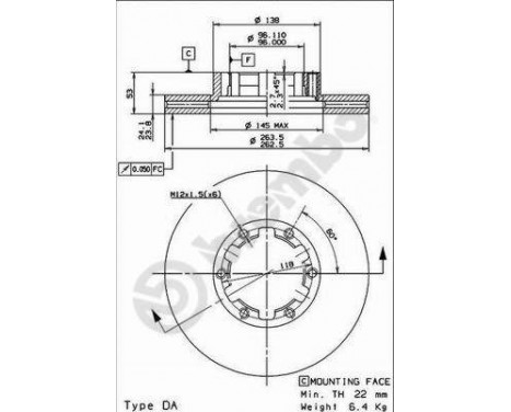 Brake Disc 09.7118.10 Brembo, Image 2