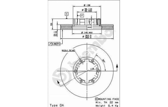 Brake Disc 09.7118.10 Brembo, Image 2