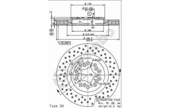 Brake Disc 09.7267.50 Brembo, Image 2