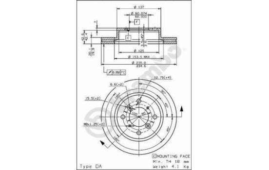 Brake Disc 09.7279.10 Brembo, Image 2