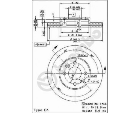 Brake Disc 09.7292.34 Brembo, Image 2