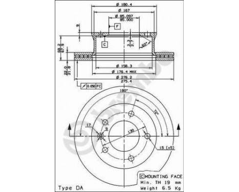 Brake Disc 09.7314.14 Brembo, Image 2