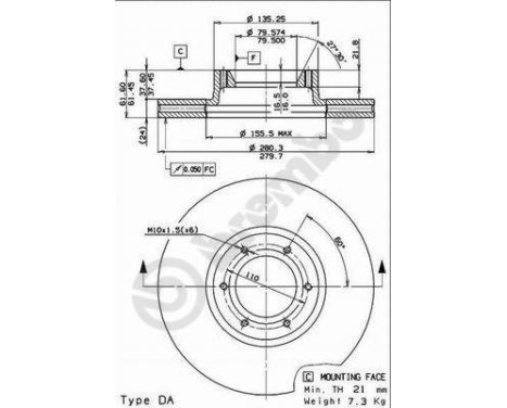 Brake Disc 09.7717.10 Brembo, Image 2