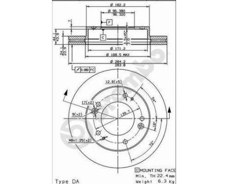 Brake Disc 09.8546.10 Brembo, Image 2