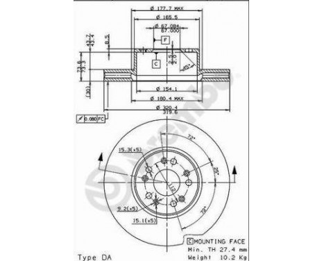 Brake Disc 09.8726.10 Brembo, Image 2