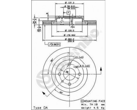 Brake Disc 09.8903.14 Brembo, Image 2