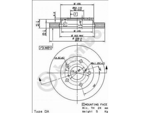 Brake Disc 09.9085.10 Brembo, Image 2