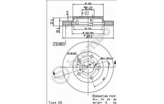 Brake Disc 09.9085.10 Brembo, Image 2