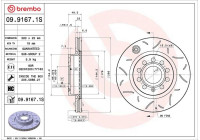 Brake disc 09.9167.1S Brembo