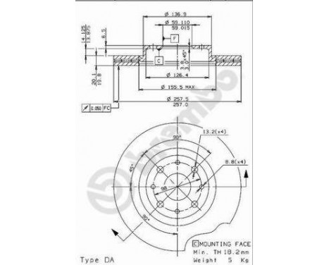 Brake Disc 09.9631.14 Brembo, Image 2