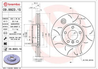Brake disc 09.9923.1S Brembo