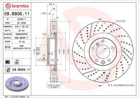 Brake disc 09.B806.11 Brembo