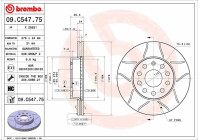 Brake disc 09.C547.75 Brembo