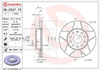 Brake disc 09.C547.75 Brembo