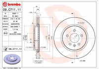 Brake disc 09.C711.11 Brembo