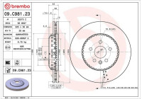 Brake disc 09.C981.23 Brembo