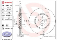 Brake disc 09.C982.23 Brembo