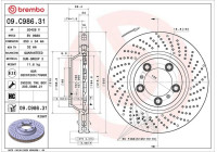 Brake disc 09.C986.31 Brembo