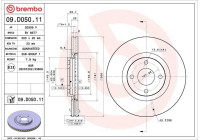 Brake disc 09.D050.11 Brembo