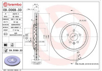Brake disc 09.D069.33 Brembo