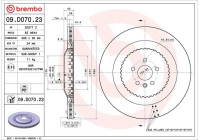 Brake disc 09.D070.23 Brembo