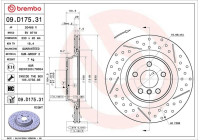 Brake disc 09.D175.31 Brembo