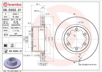 Brake disc 09.D352.21 Brembo