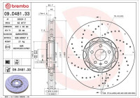 Brake disc 09.D481.33 Brembo