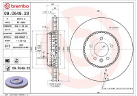 Brake disc 09.D549.23 Brembo