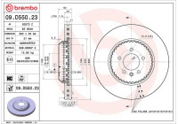 Brake disc 09.D550.23 Brembo