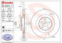 Brake disc 09.D574.11 Brembo