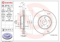 Brake disc 09.D710.11 Brembo