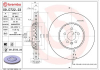 Brake disc 09.D722.23 Brembo