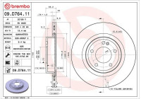 Brake disc 09.D764.11 Brembo