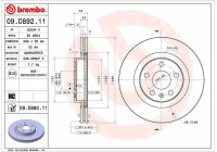 Brake disc 09.D892.11 Brembo