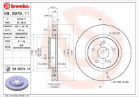 Brake disc 09.D979.11 Brembo